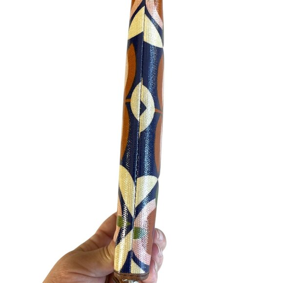 Fossil Key-Per Coated Canvas Floral Zip-Around Wallet w/ Card Slots & ID Window - Picture 7 of 12